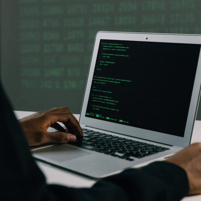 hacker at laptop
