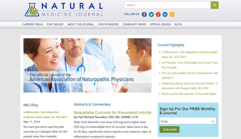 Natural Medicine Journal - Drupal Hosting, Development & Maintenance