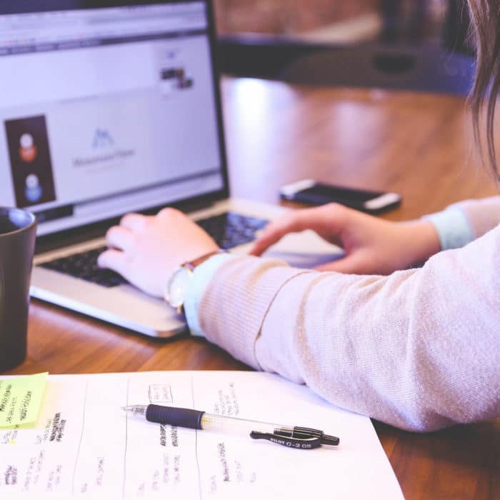 woman at laptop