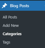 Blog categories in WordPress