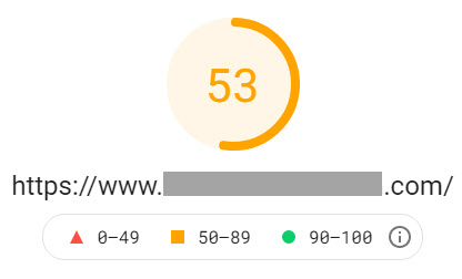 sample core web vitals score