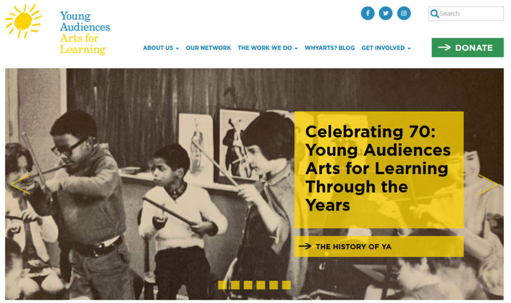 Young Audiences website