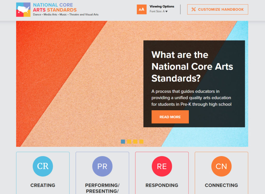 National Core Arts Standards website